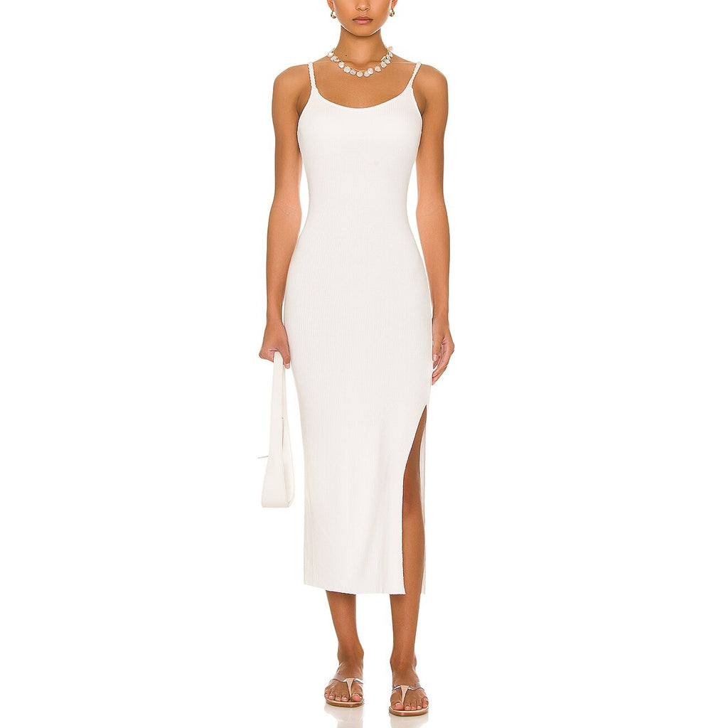 The Range 'Braided' White Strap Midi Dress Size L