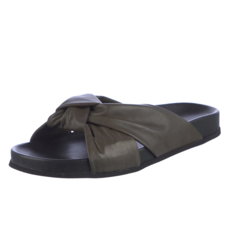 Jenni Kayne Brown Leather Knot Sandal Size 10