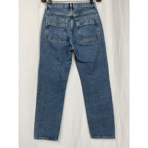 Agolde Cooper Cargo Blue Cotton Pant Size 24