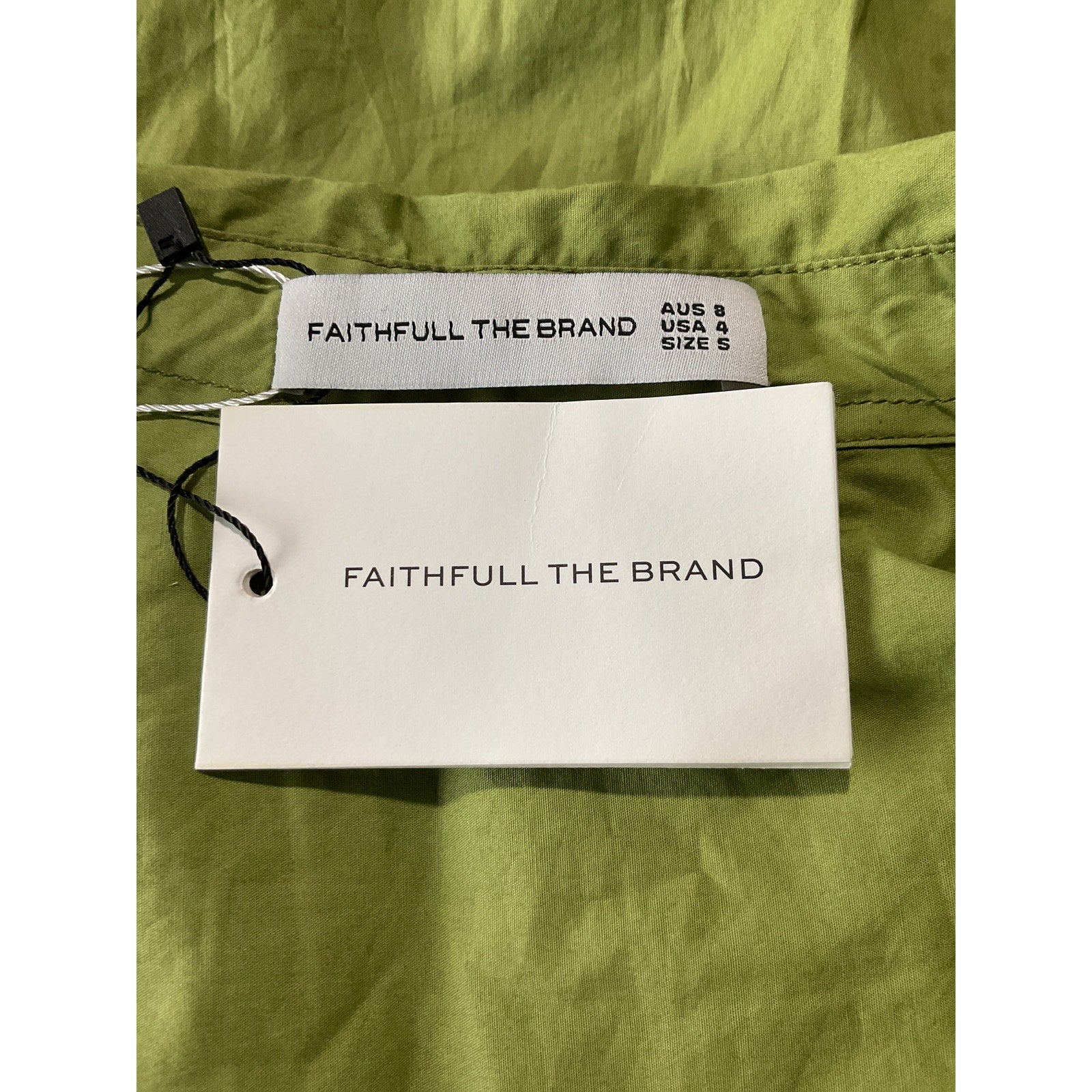Faithfull The Brand Green Cotton Tyde Shirt Size S - NWT