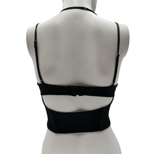 Simkhai Lace Black Serifina Bustier Top Size 0