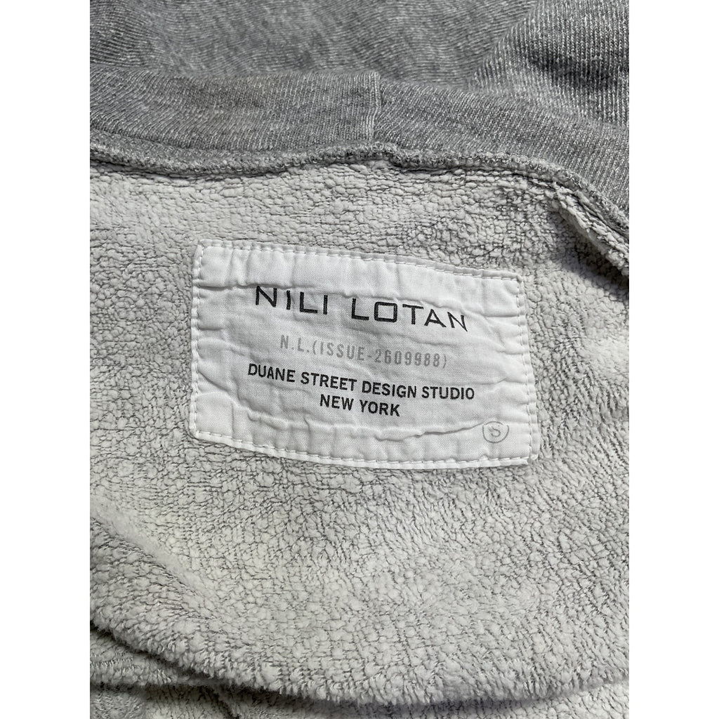 Nili Lotan 'Callie' Grey Cotton Zip Up Hoodie Size S