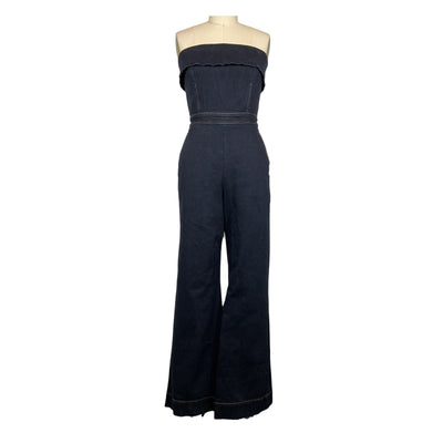 Reiss Sleek Navy Bandeau One Piece Jumpsuit Size EU 36 / US 4