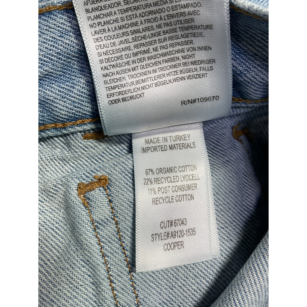 Agolde Cooper Cargo Blue Cotton Jean Size 25
