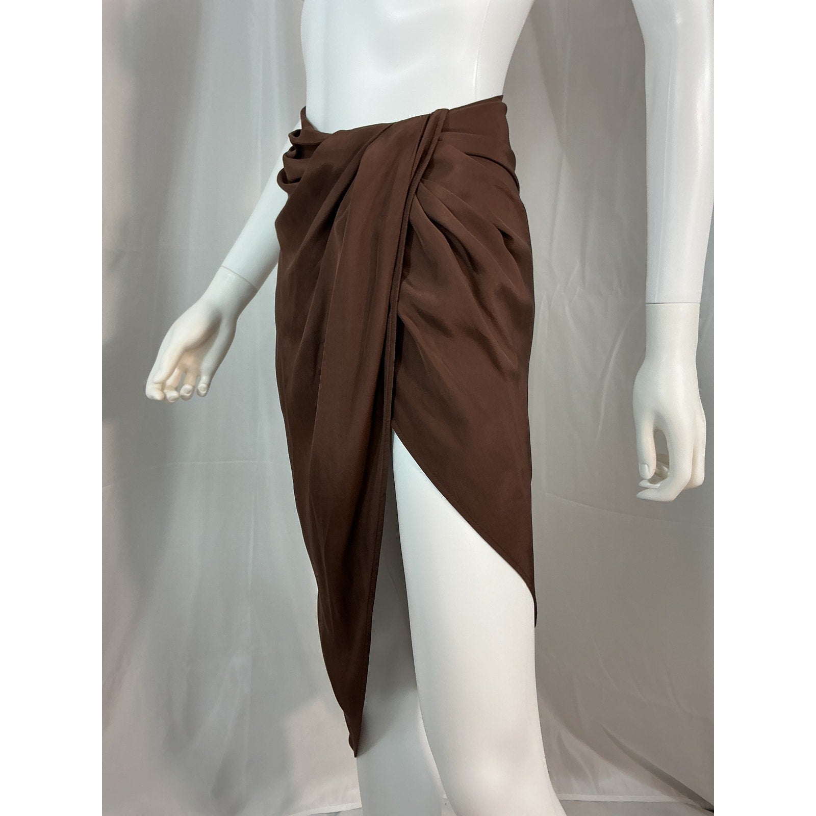 Gauge81 'Paita' Brown Silk Skirt Size XS