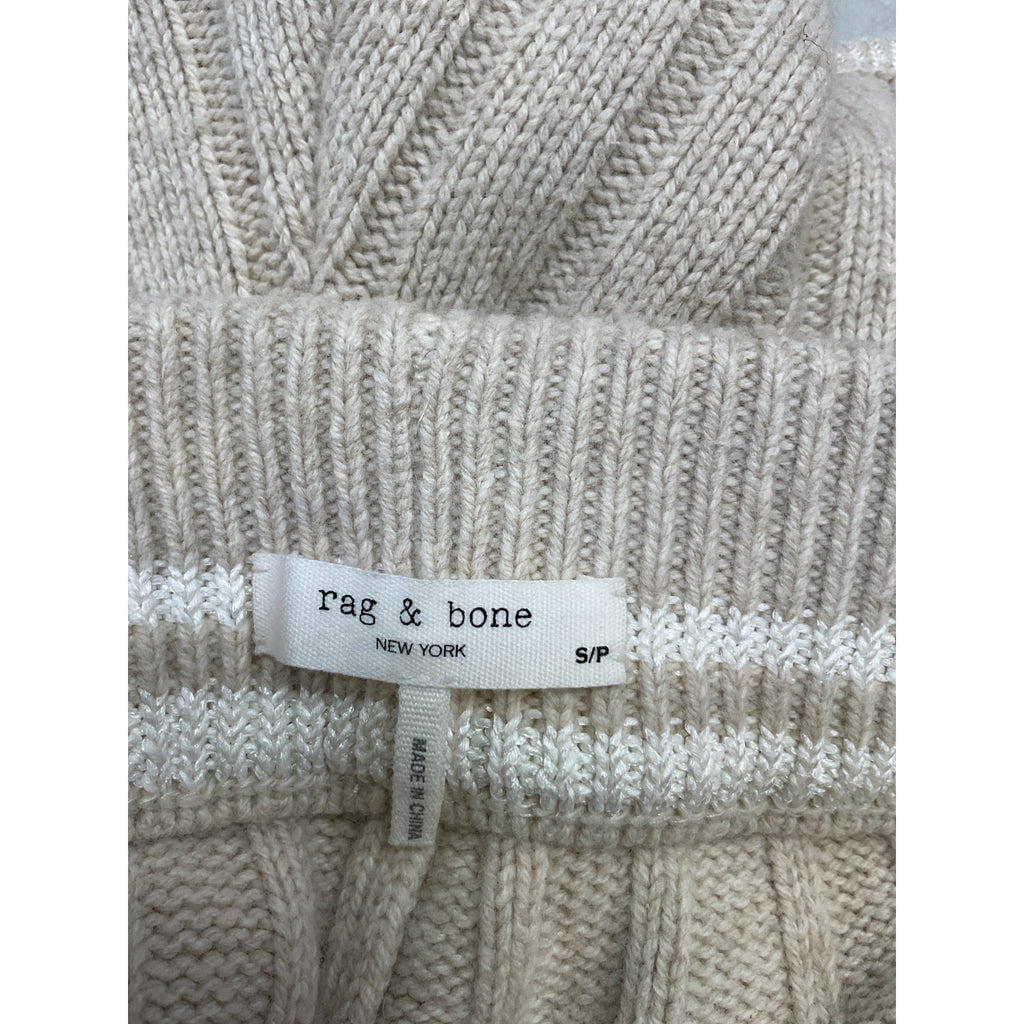 Rag & Bone 'Serena' Beige Striped Ribbed-Knit Shorts Size S