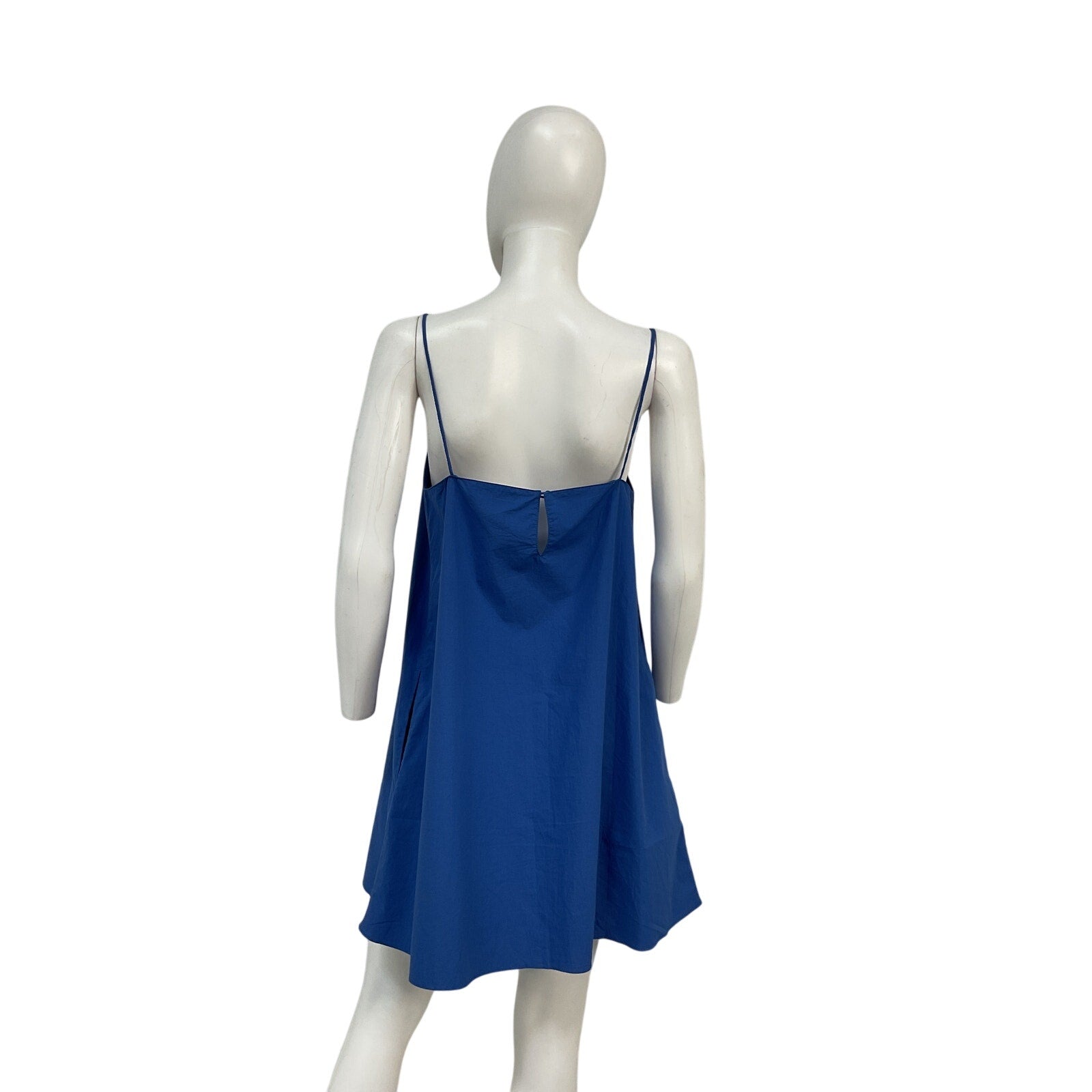Matteau Organic Blue Cotton-Poplin Mini Dress Size 4