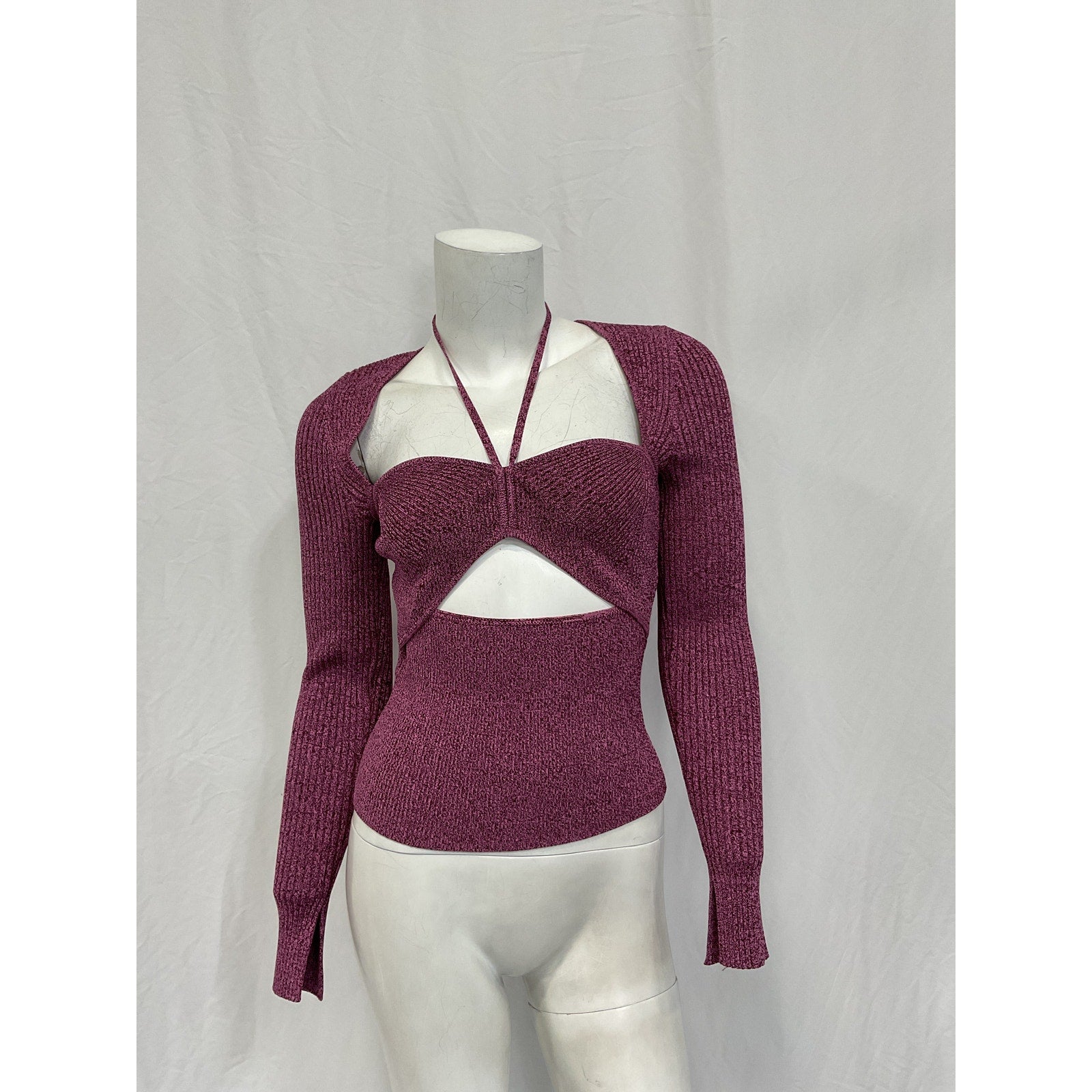 Simkhai Alexia 'Marled' Pink Rayon Halter Tie Top Size M - NWT
