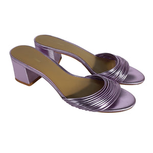 Reformation Metallic Pink Pearl Sedonia Sandals Size 8.5