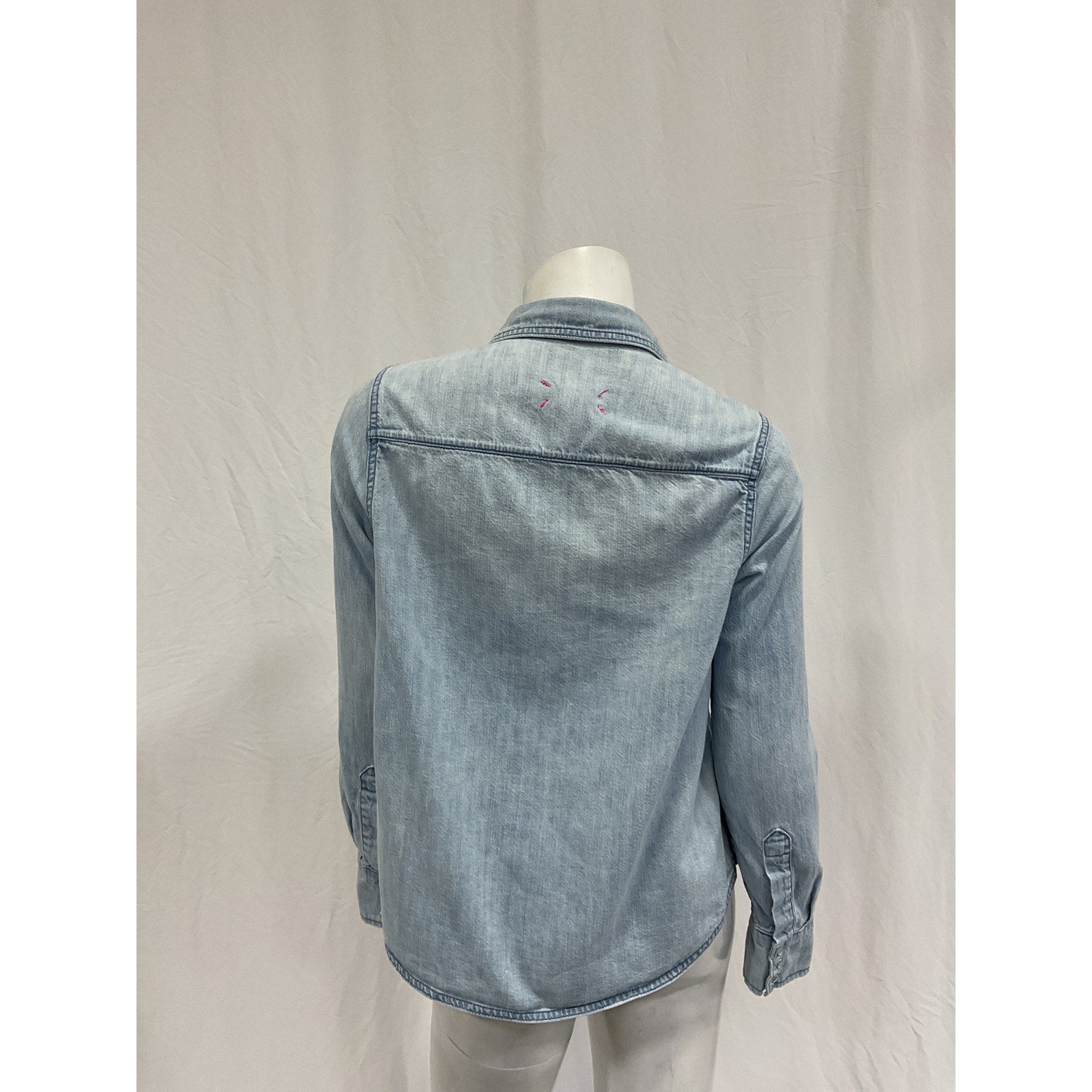 Hatch 'The Denim' Blue Cotton Maternity Shirt Size S