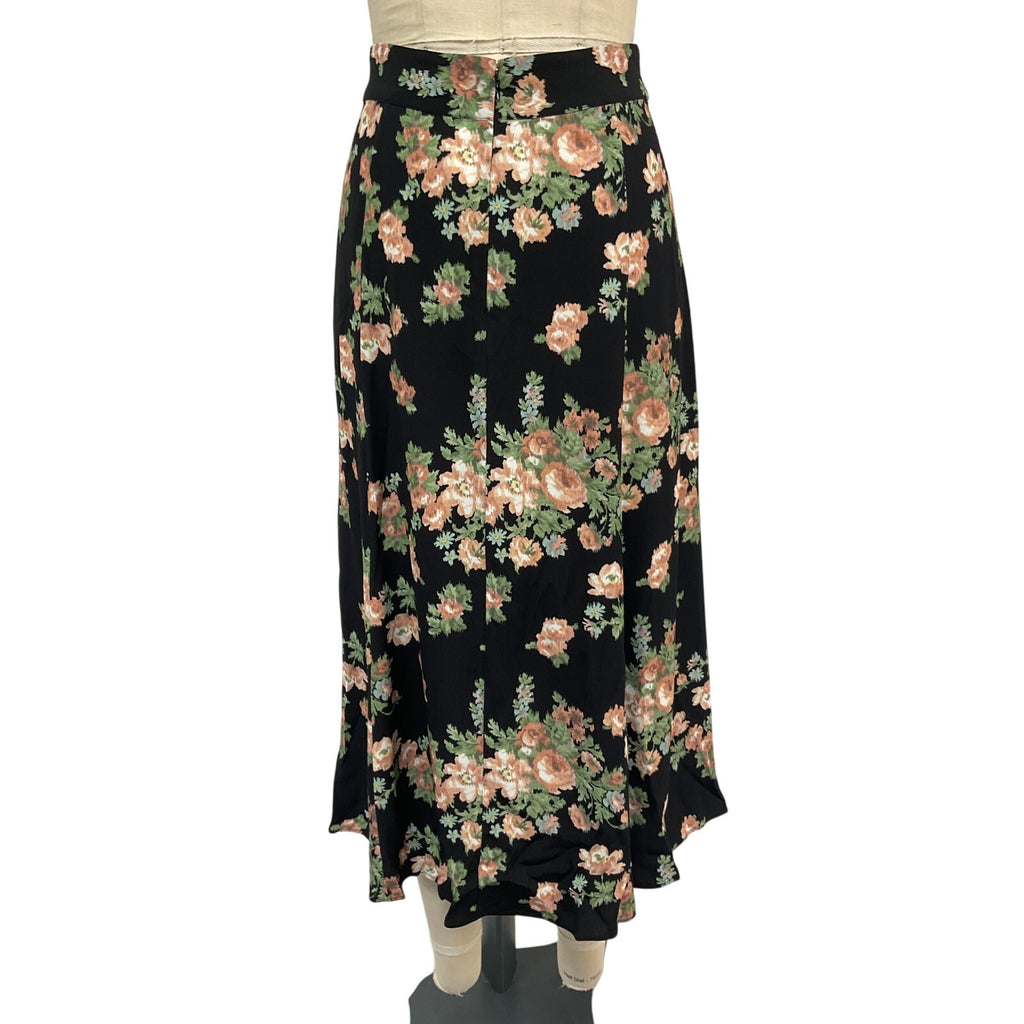 Sézane 'Tabata' Black Viscose Skirt Size 34