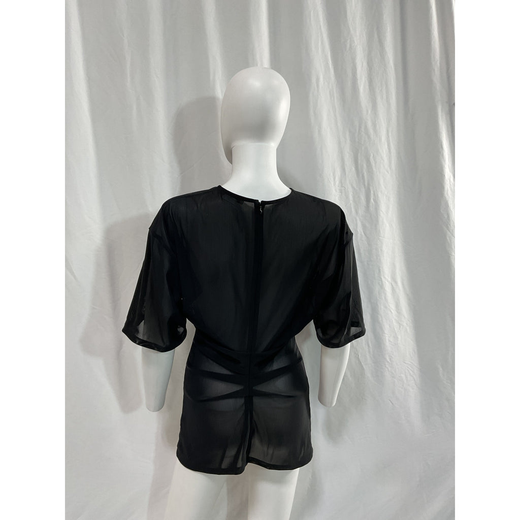Acne Studios 'Tanada' Black Power Mesh Top Size 34