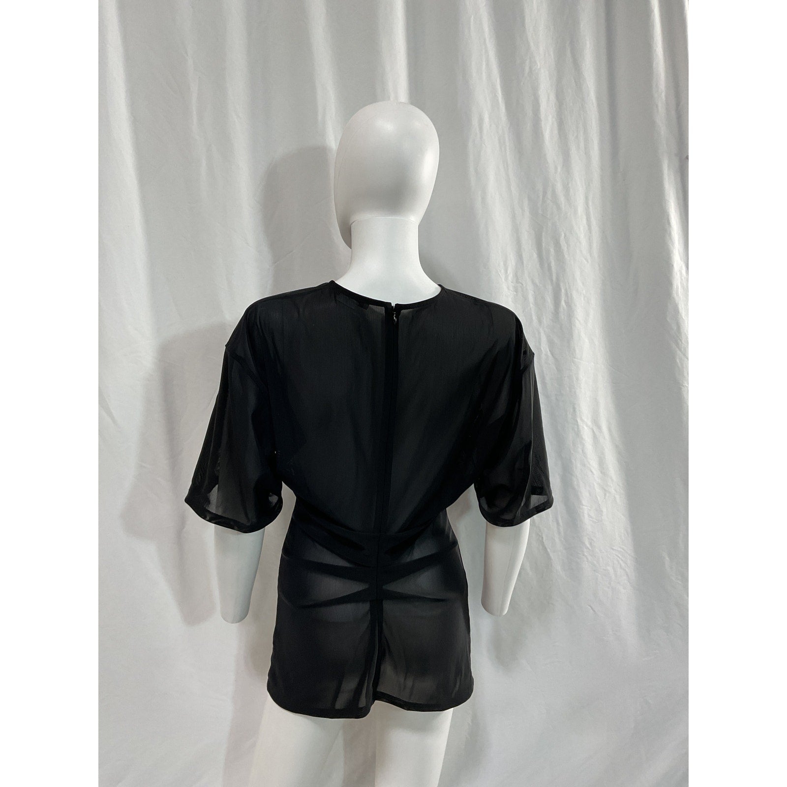 Acne Studios 'Tanada' Black Power Mesh Top Size 34