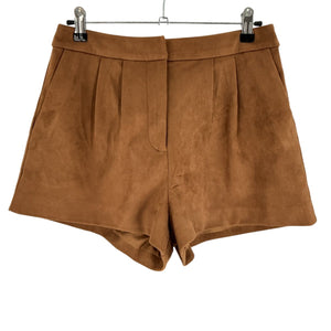 Astr The Label Faux Suede Brown Jude Shorts Size S