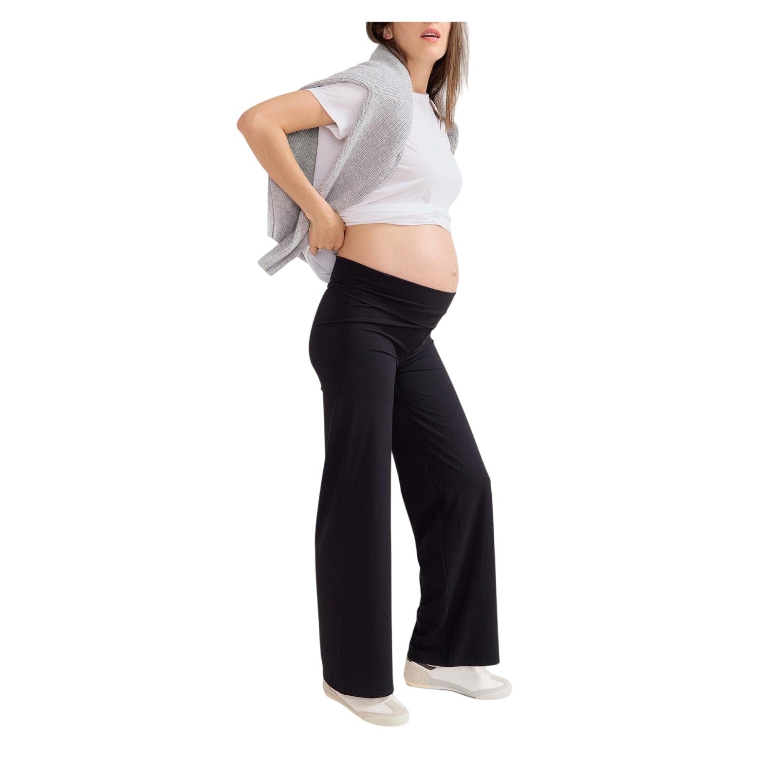 Hatch Black Viscose The Ultimate Before, During & After Perfect Pant Size M