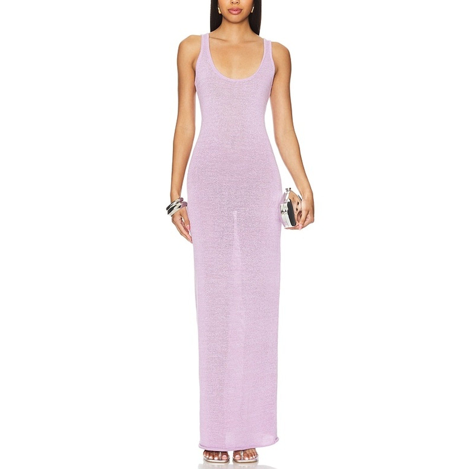 Ser.O.Ya 'Jasmine' Purple Linen Dress Size M