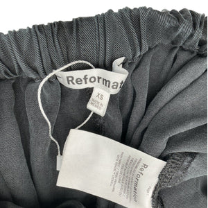 Reformation Relaxed Black Ethan Twill Cargo Pants Size XS