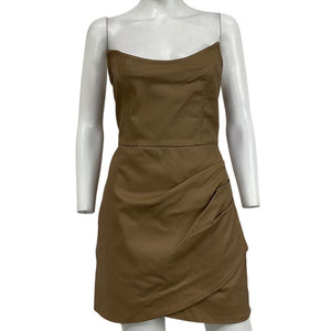 Retrofête Chic Coated Tannin James Mini Dress Size L