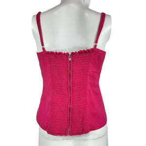 Reformation Smocked Fuchsia Overland Camisole Size 10