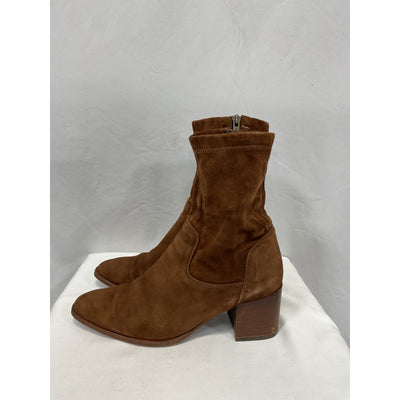 Aquatalia 'Janella' Brown Leather Weatherproof Bootie Size 9