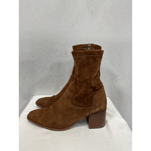 Aquatalia 'Janella' Brown Leather Weatherproof Bootie Size 9