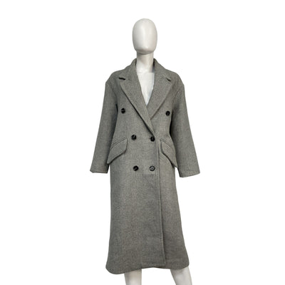Line & Dot 'Paola' Grey Wool Coat Size L
