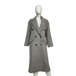 Line & Dot 'Paola' Grey Wool Coat Size L