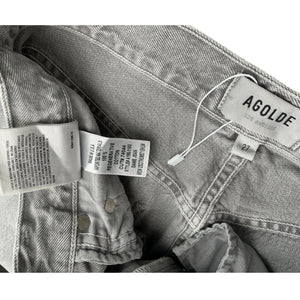 Agolde High Rise Wide Leg Gray Dame Denim Jeans Size 27