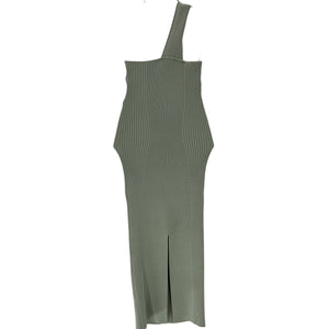 Simkhai Ribbed Teal Laurena Sheath Size S Dress