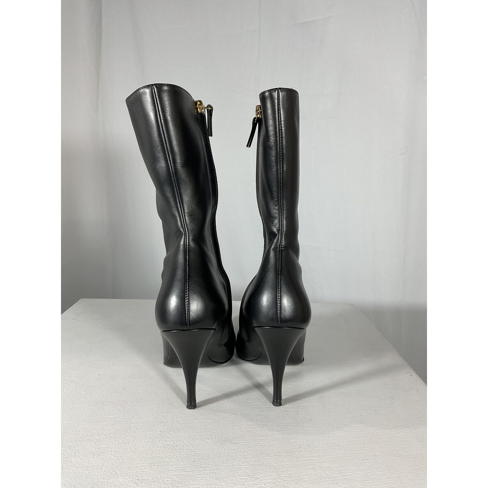 The Row 'Shrimpton' Black Leather Ankle Boots Size 9