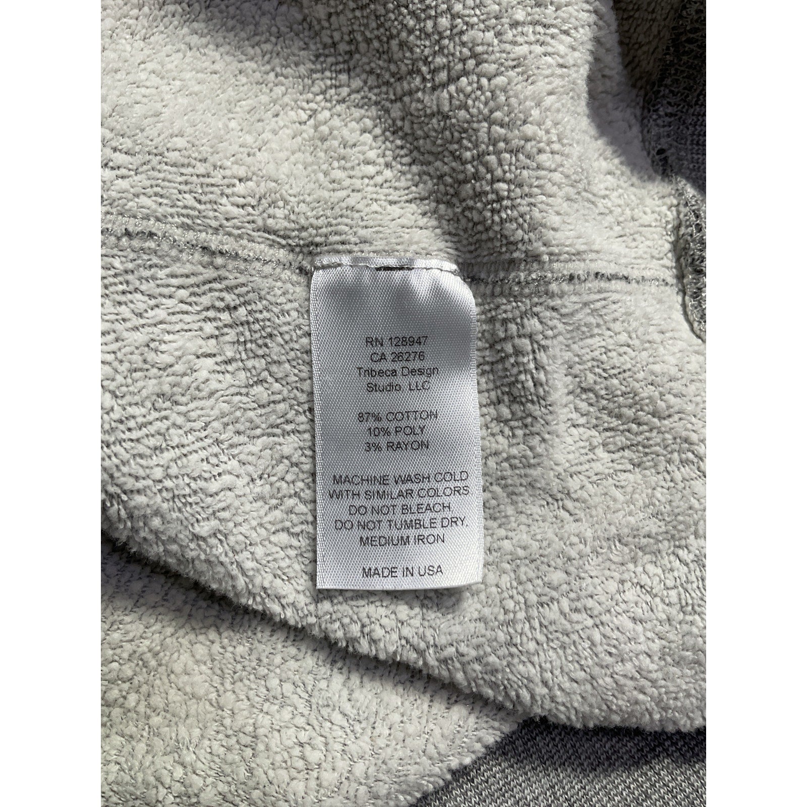 Nili Lotan 'Callie' Grey Cotton Zip Up Hoodie Size S