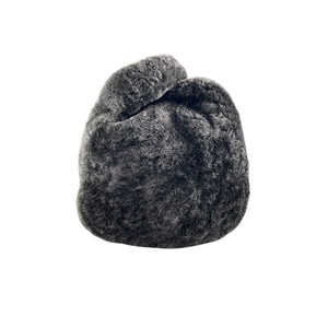 Jil Sander 'Embellished' Black Leather Shearling Clutch