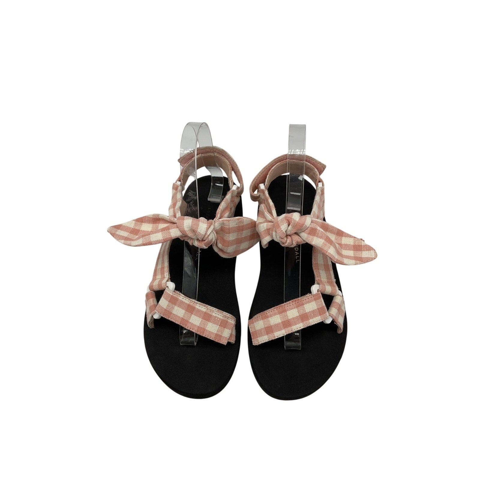 Loeffler Randall 'Maisie' Pink Cotton Platform Sandals Size 6.5