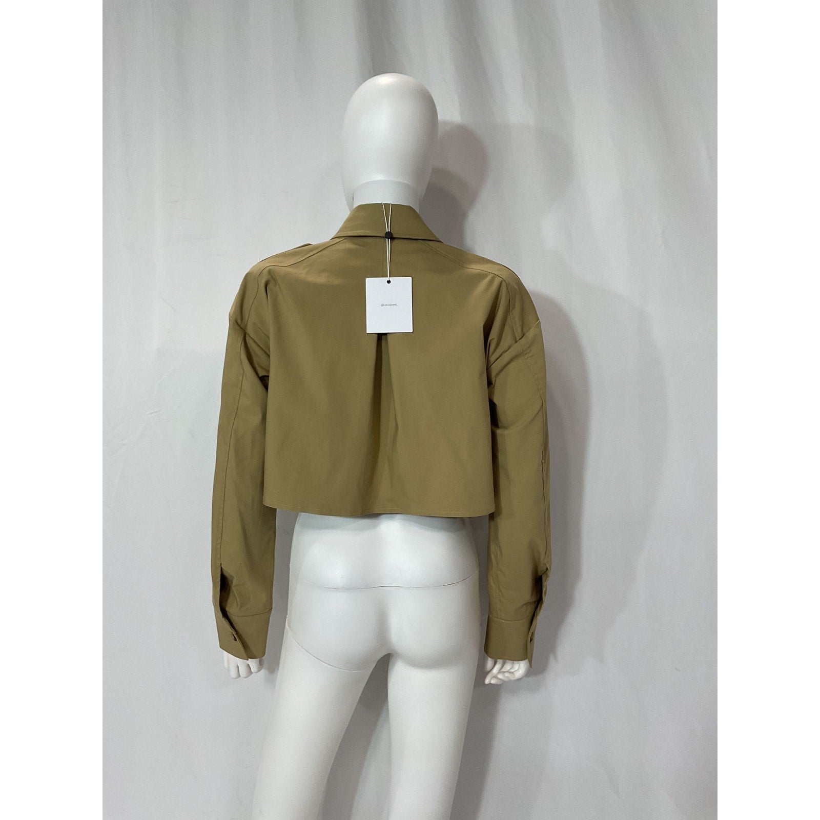 L'Academie x 'Marianna' Tan Selia Cropped Cargo Shirt Size XS - NWT