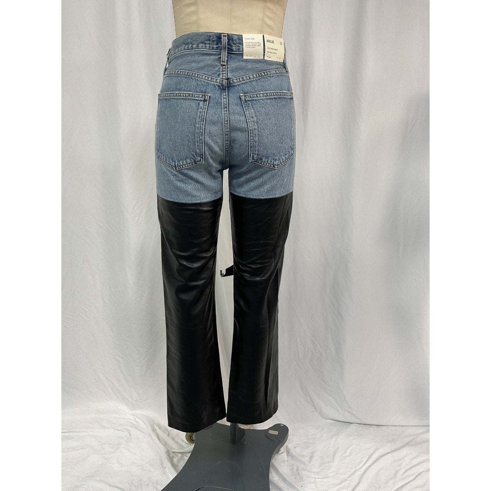 Agolde 'Pieced' Blue Cotton 90'S Pinch Waist Jean Size 25