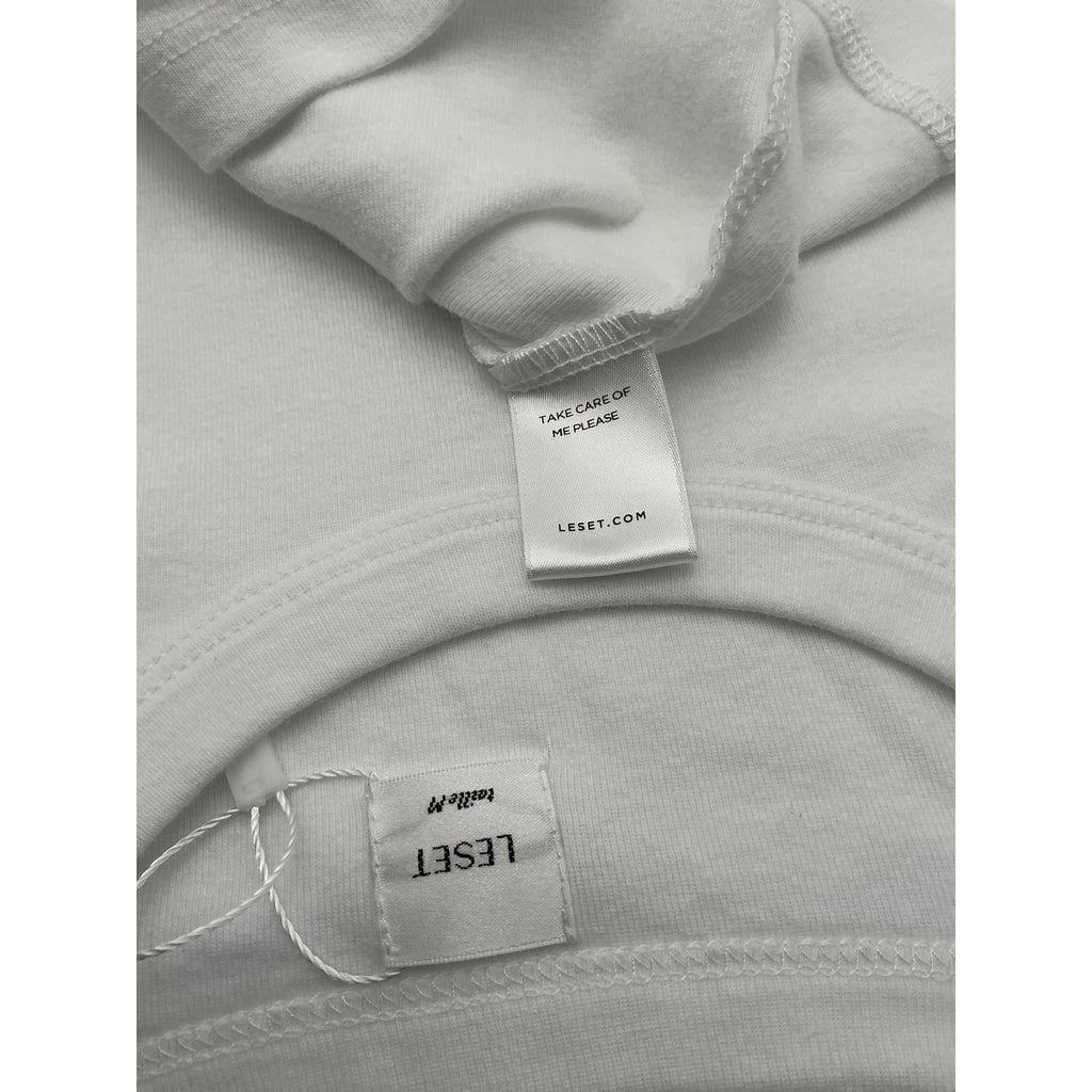 Leset 'Nando' White Cotton Slim Fit Tee Size M