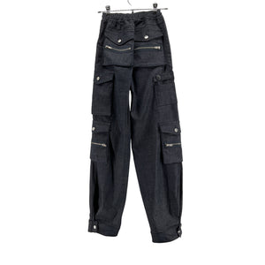 Eb Denim Structured Dark Indigo Utility Cargo Pants Size XXS