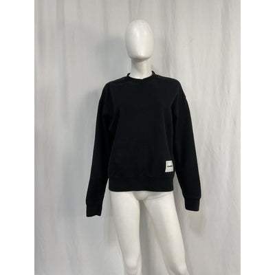 Jil Sander Logo Patch Black Sweatshirt Size XS