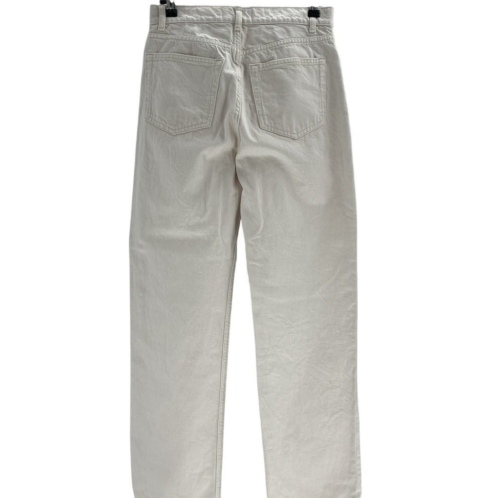 Reformation 'Abby' Cream High Rise Straight Jeans Size 26