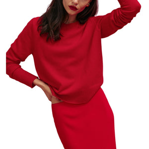 Reformation Cashmere Red Dana Sweater Size S