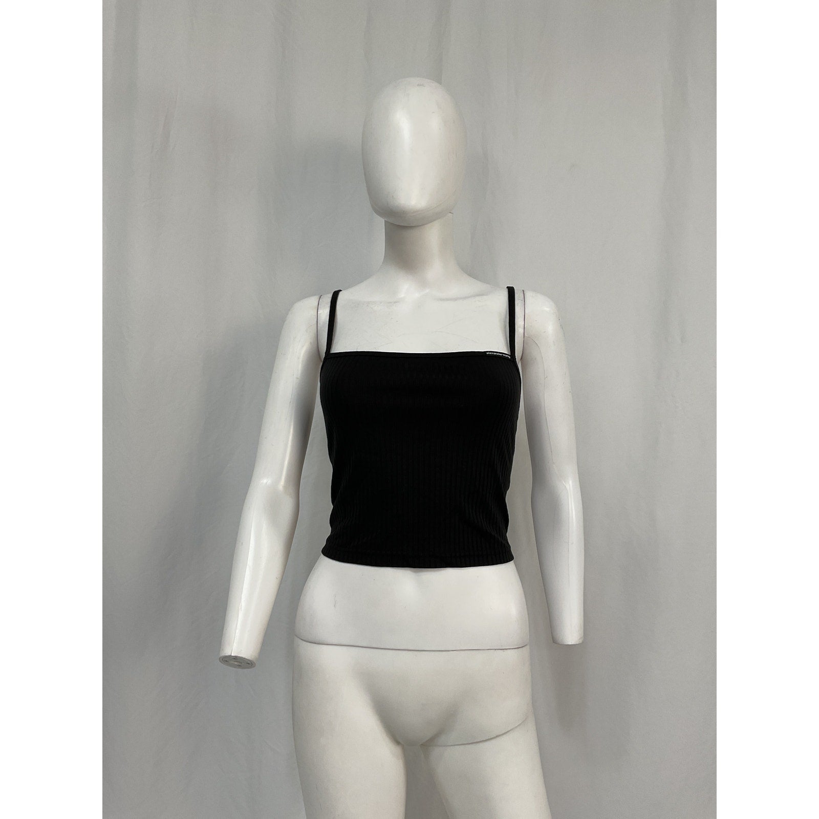 Alexander Wang 'Cami' Black Cotton Top Size L