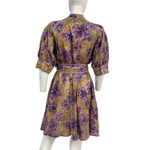 Chufy Printed Purple Bes Mini Dress Size M