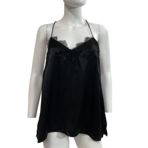 Cami Nyc Lace Trimmed Black Daisy Camisole Size L