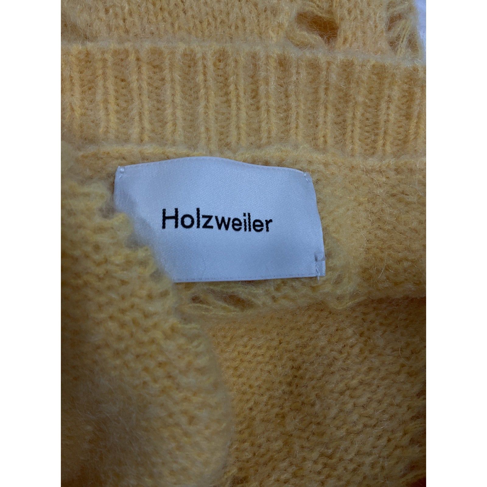 Holzweiler 'Passage' Yellow Diamond Cardigan Size L
