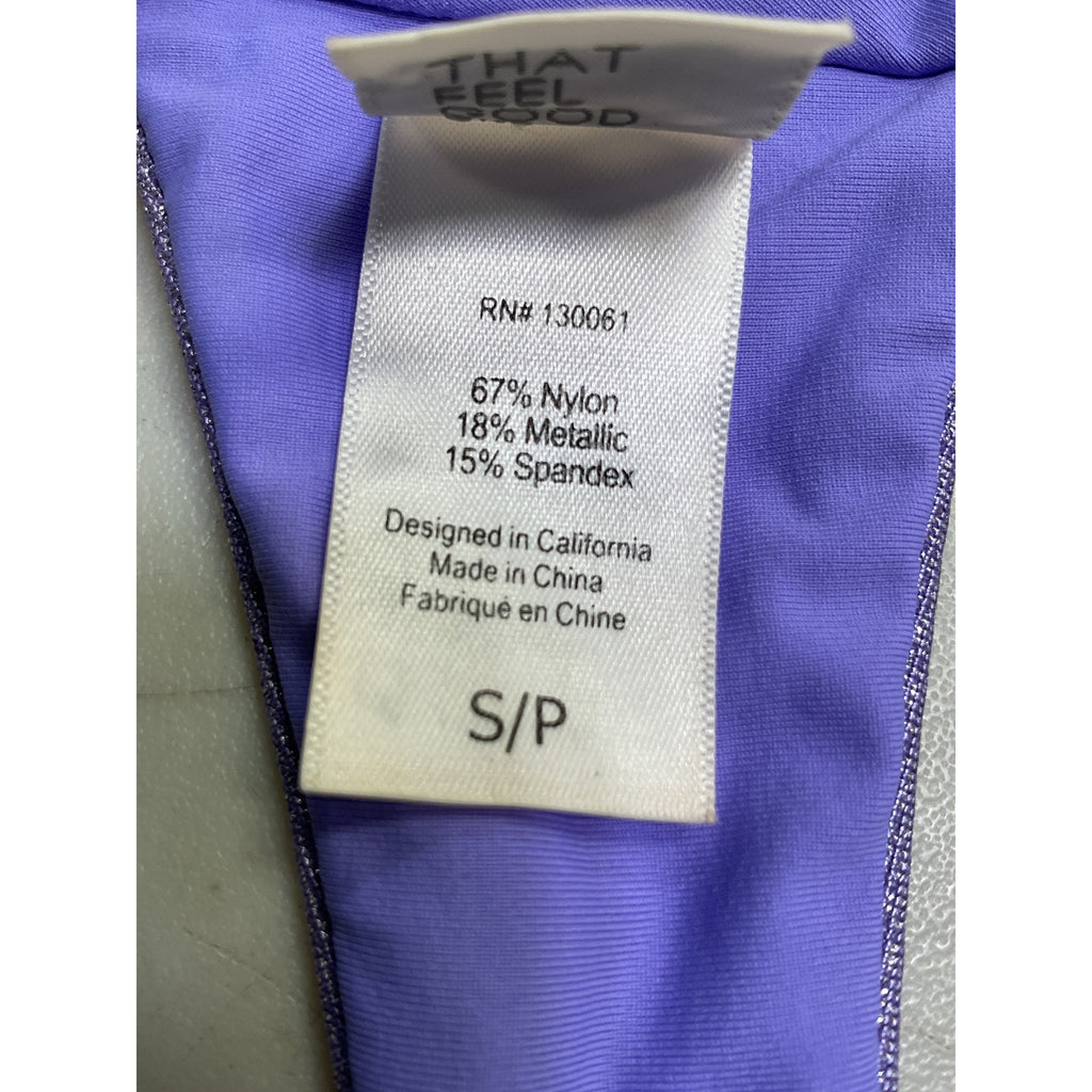L*Space 'Marley' Purple Nylon Top Size S