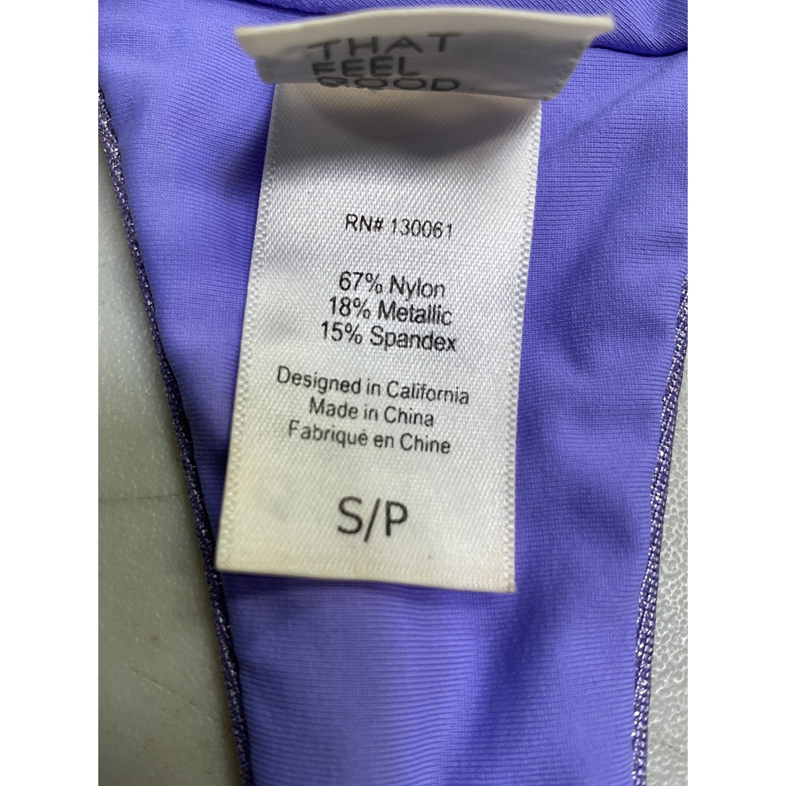L*Space 'Marley' Purple Nylon Top Size S