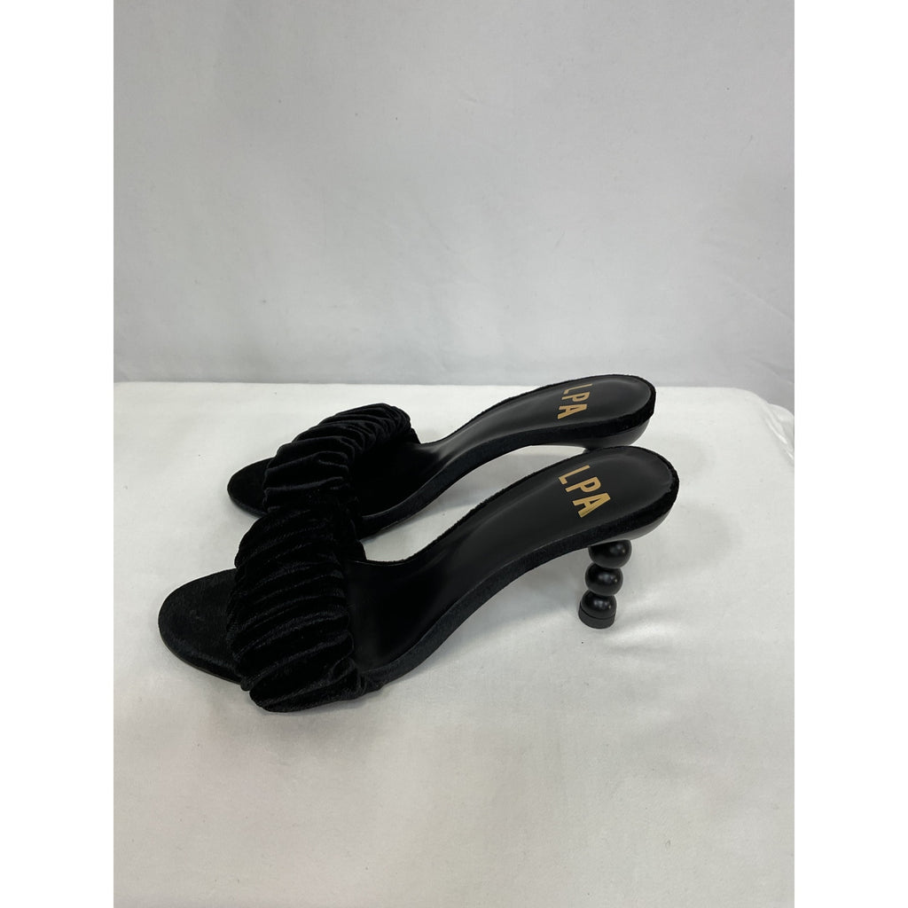 Lpa 'Lia' Black Leather Heel Size 7.5