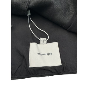 Reformation Linen Black Tate Top Size 2