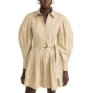 Ulla Johnson Pleated Green Vivenne Dress Size 0