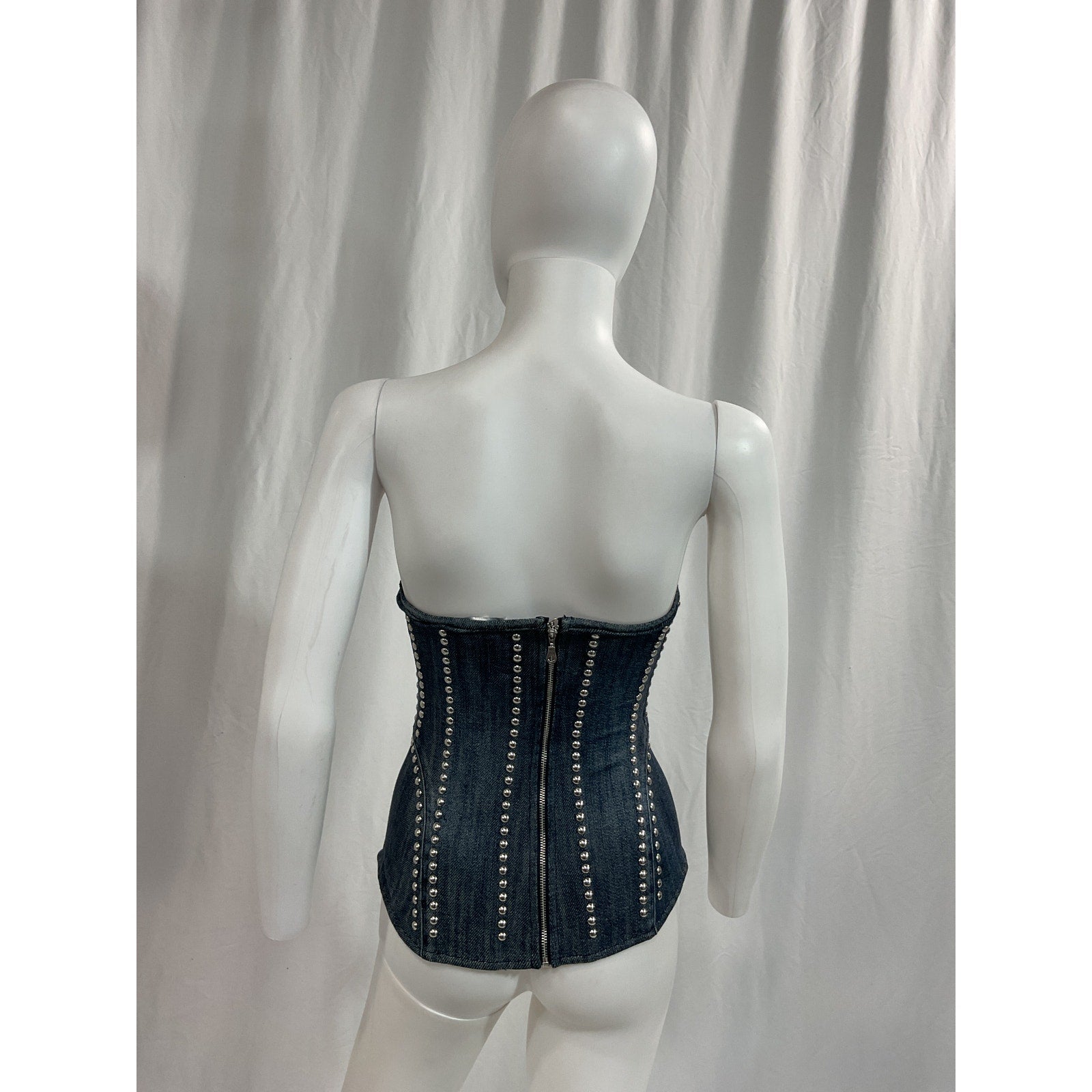 Miaou 'Libra' Blue Denim Corset Size XS - NWT